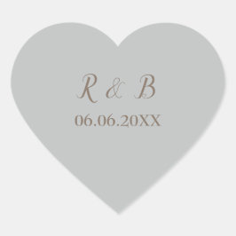 Lolly och Elegant bröllop Hjärtformat Klistermärke