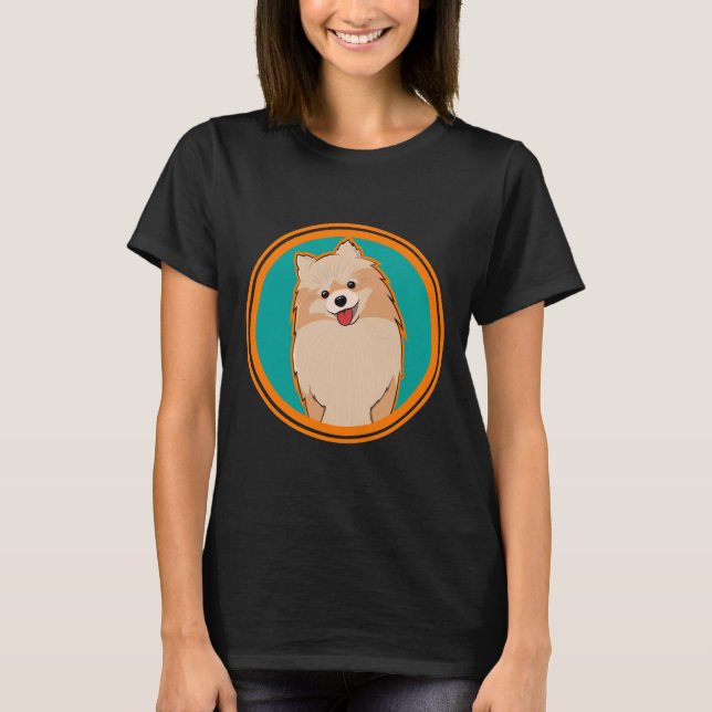 Lolly Pommern Cute Hund T Shirt (Framsida)