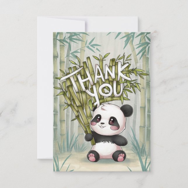 Lolly Wood Panda Tack Kort (Framsida)