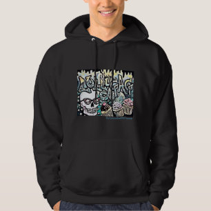 Lollygagging Skull med Muffinsar, Graffiti stil Hoodie
