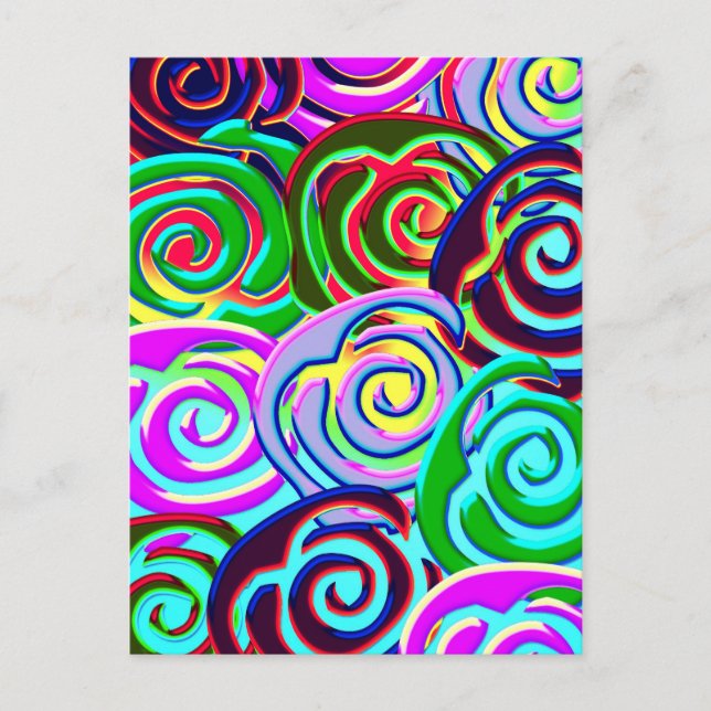 lollypop mönster vykort (Framsida)