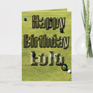 Lolo Gräsmatta Bowls Birthday Card Kort