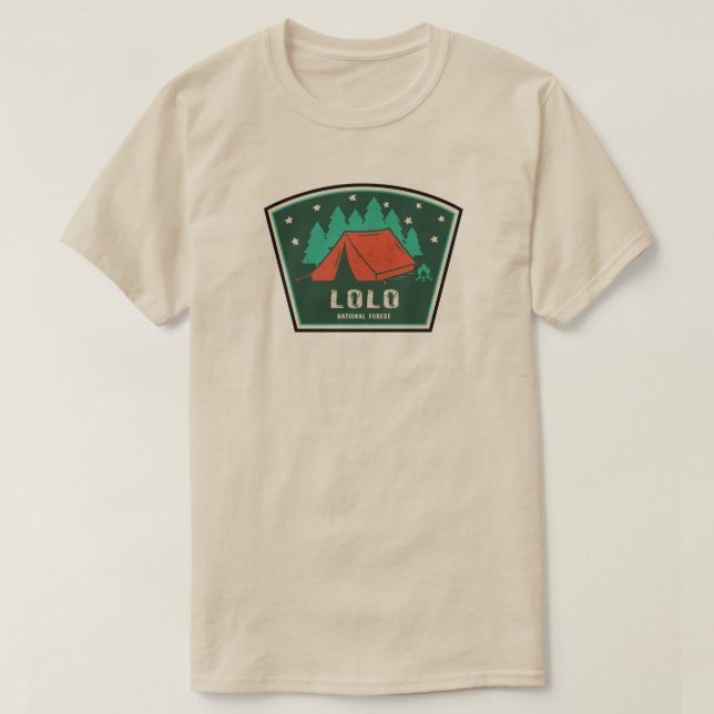 Lolo National Forest Montana Camping T Shirt (Design framsida)