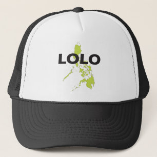 Lolo över den Philippines kartan Keps