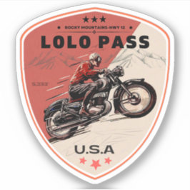 lolo pass-vägen Oregon motorcykelresa Klistermärken