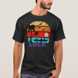 Lolo Retro Sunset Ocean Grandfather T Shirt