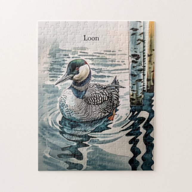 Lom på sjön - anpassad text pussel (Vertikal)