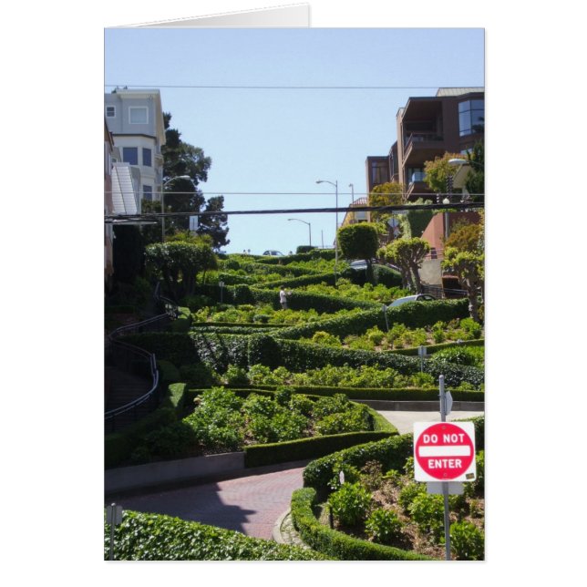 Lombard St San Francisco Hälsningskort (Framsidan)