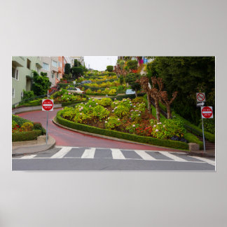 Lombard Street, Crookedest street Poster