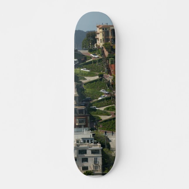 Lombard Street in San Francisco Americas Crookedes Mini Skateboard Bräda 18,5 Cm (Framsida)