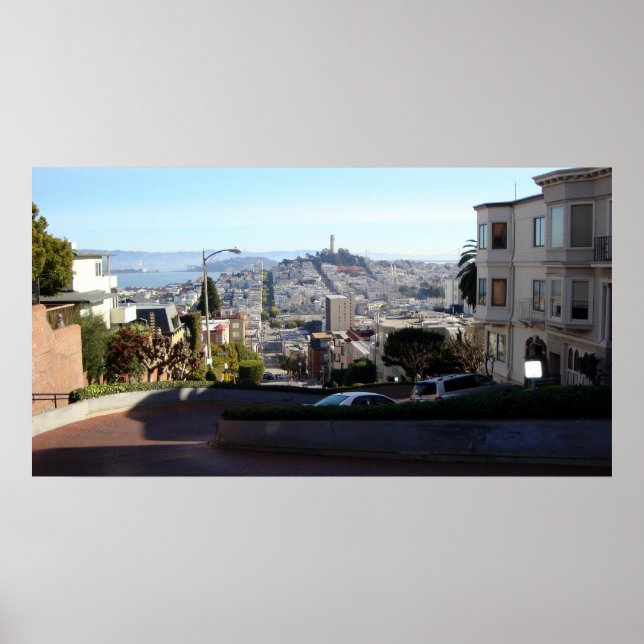 Lombard Street Panoramic Poster (Framsidan)
