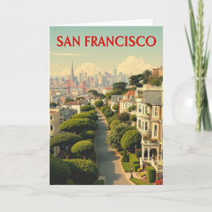 Lombard Street, San Francisco   Återställningskort Anteckningskort