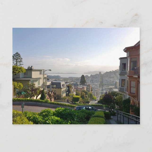 Lombard Street - San Francisco, Kalifornien Vykort (Framsida)