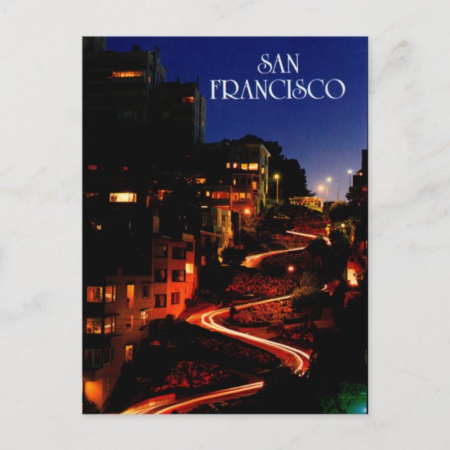 Lombard Street San Francisco Vykort (Framsida)