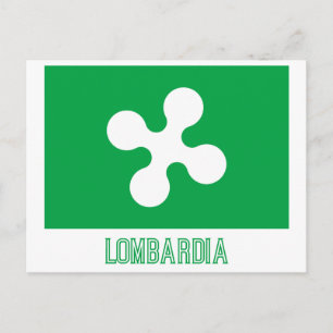 Lombardiet flagga med namn vykort