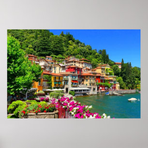 Lombardiet Italien Como Sjö Europa Poster