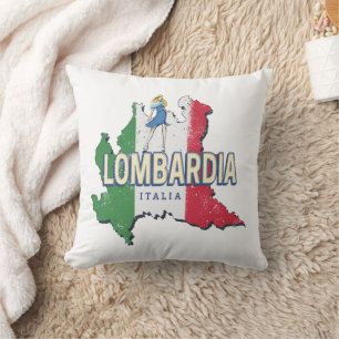Lombardiet Italien Retro Regionen Karta Vintage So Kudde