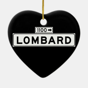 LombardSt., den San Francisco gatan undertecknar Julgransprydnad Keramik