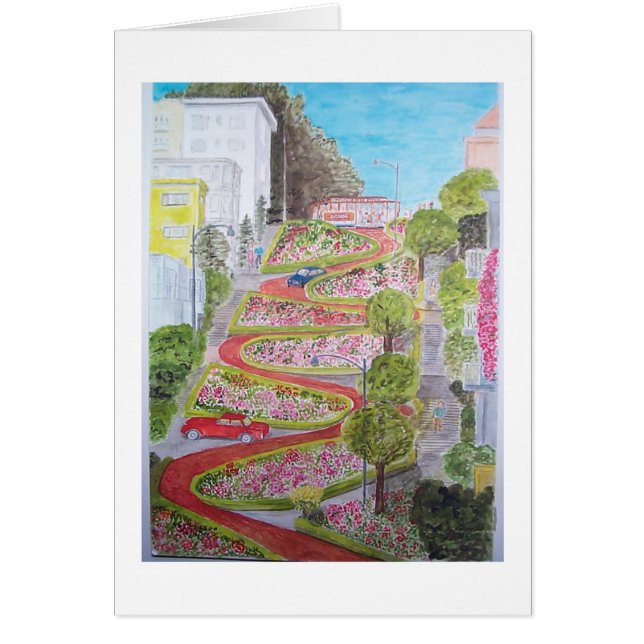 lombardSt., San Francisco Hälsningskort (Framsidan)