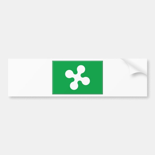 Lombardy (italien) flagga bildekal (Framsidan)