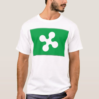 Lombardy (italien) flagga t-shirt