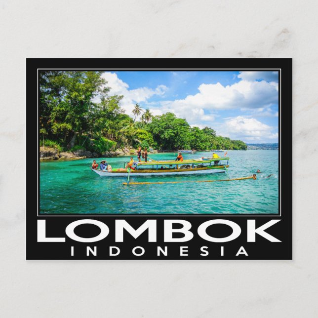 Lombok Indonesien Vykort (Framsida)