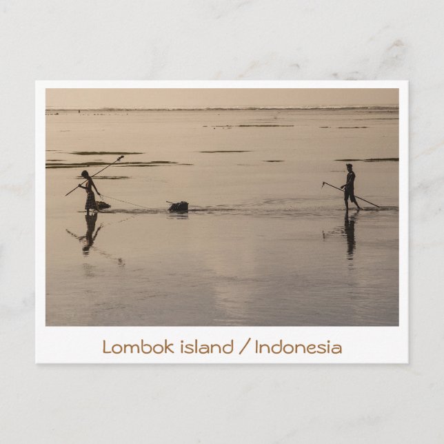 Lomboö/Indonesien monokrom bilder Vykort (Framsida)