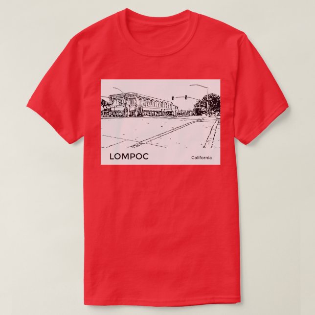 Lompoc California TShirt T Shirt (Design framsida)