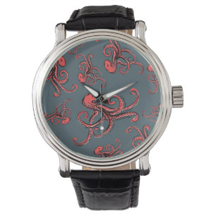 Lömskt bläckfiskmönster armbandsur