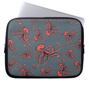 Lömskt bläckfiskmönster laptop sleeve