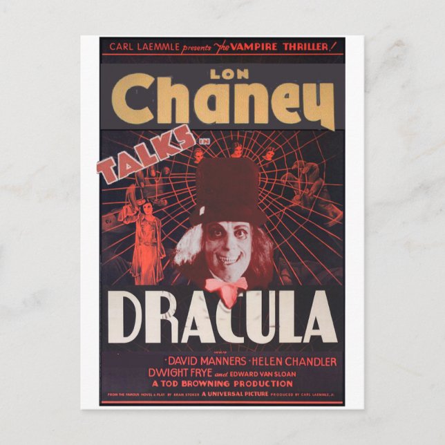 Lon Chaney as Dracula Vykort (Framsida)