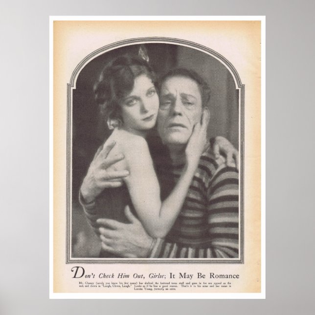 Lon Chaney Loretta Young 1928 Poster (Framsidan)