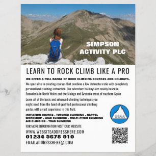 Lönare för kvinnlig hiker, höknings- och klättersä reklamblad