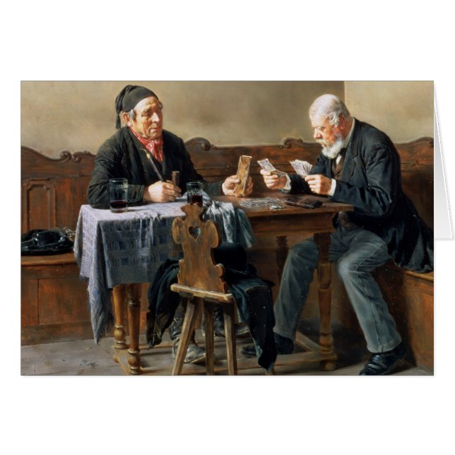 Löndag, 1887 hälsningskort (Framsidan Horizontal)