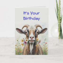 Löndag, blommor från gamla Goat Humor Kort