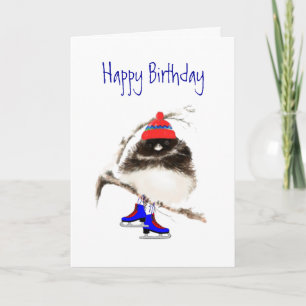 Löndag till Skating Chick, Cute Sport Bird Kort