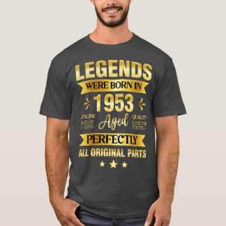 Lönderna föddes 1953 på födelsedagen t shirt