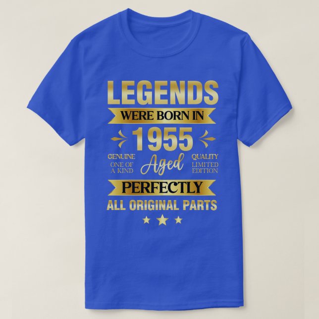 Lönderna föddes 1955 på födelsedagen t shirt (Design framsida)