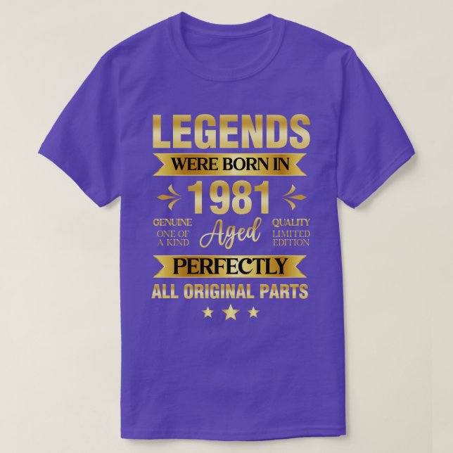 Lönderna föddes 1981 på födelsedagen t shirt (Design framsida)