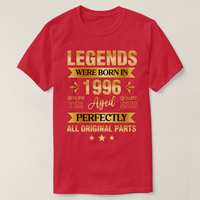 Lönderna föddes 1996 på födelsedagen t shirt (Design framsida)