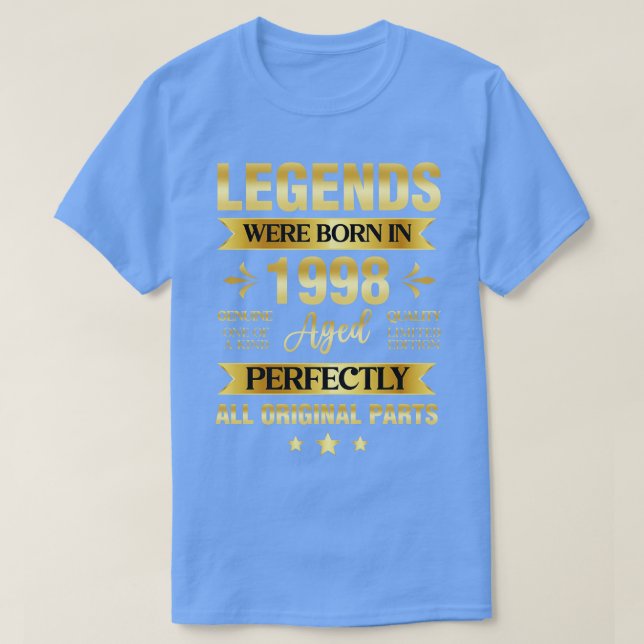 Lönderna föddes 1998 på födelsedagen t shirt (Design framsida)