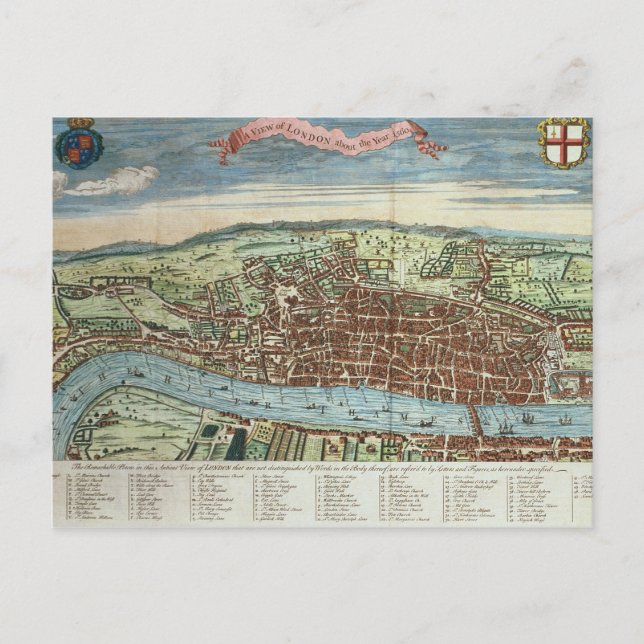 London, 1560 vykort (Framsida)