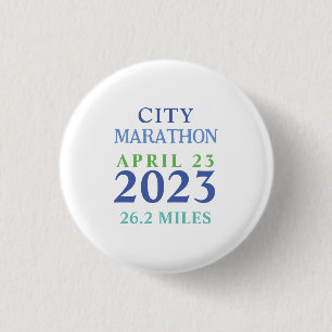 London 23 april Marathon Anpassningsbar Text Tote Knapp