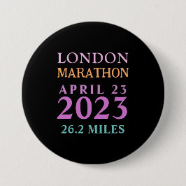 London 23 Marathon Anpassningsbar Text Knapp