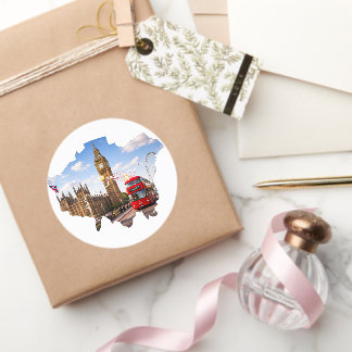 London 26.2 Marathoner Course Map Round Sticker Runt Klistermärke