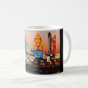London 2 skyline collage kaffemugg