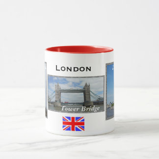 London 3-Panel Red London Combo Mugg