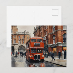 London akvarell konst vykort