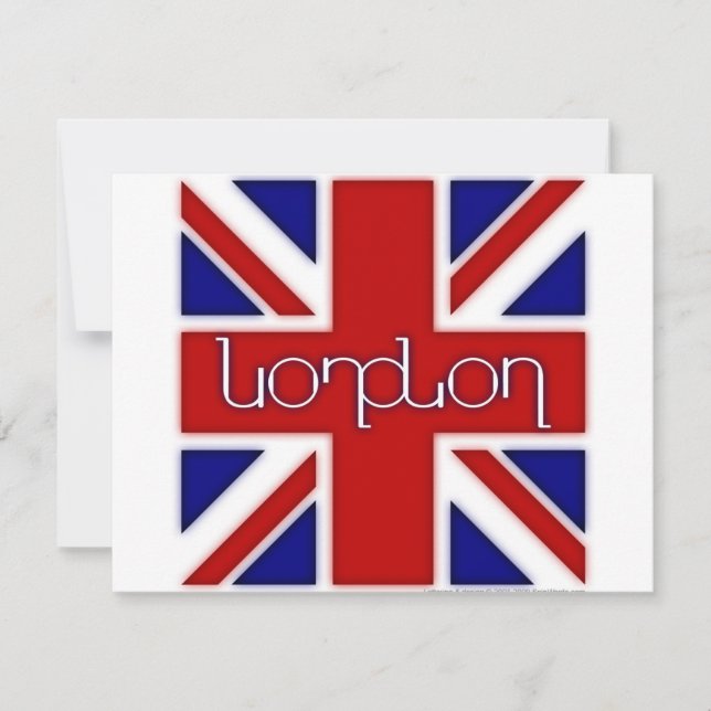 "London"-ambigram för flagga i Förenade kungariket (Framsida)