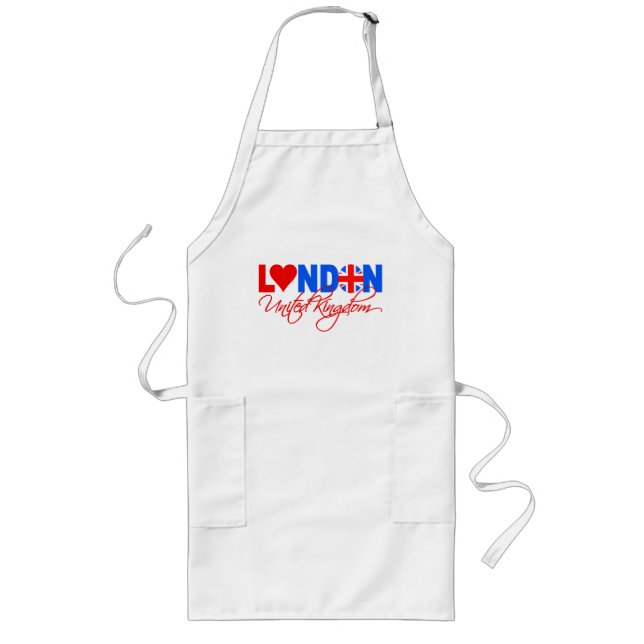 London apron - välj stil långt förkläde (Framsidan)